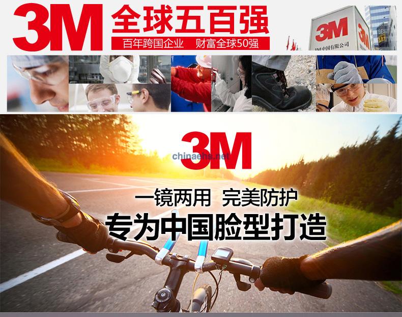 3M 12308 中国款一镜两用型防护眼镜（无色镜片，防雾）