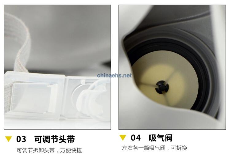 3M6200 防护半面罩 防尘防毒细节展示