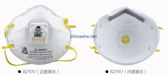 3M8210V N95带呼吸阀防尘口罩 细节