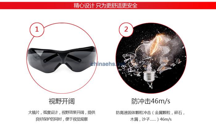 3M 10435 中国款流线型防护眼镜（灰色镜片，防雾）