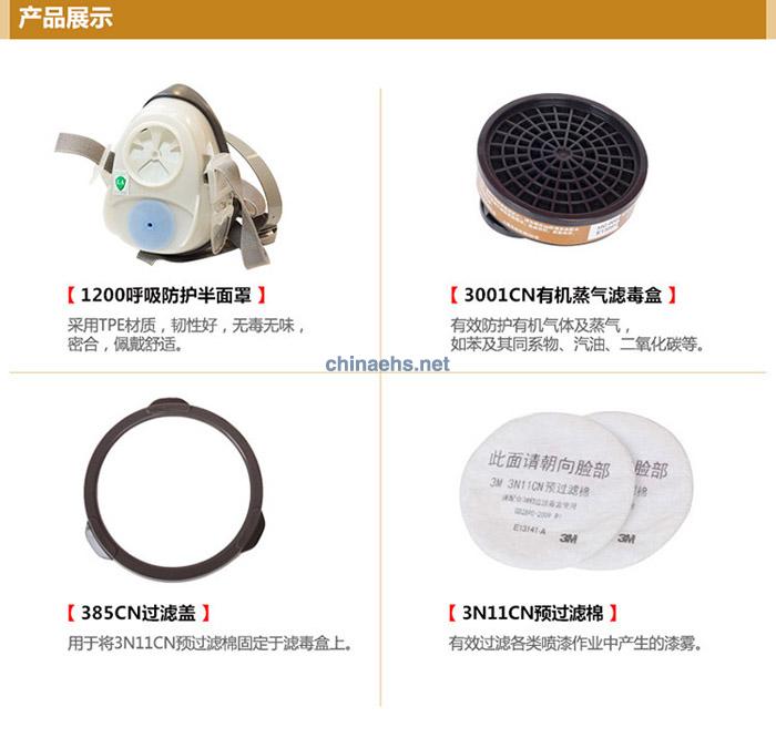 3M 1201 尘毒呼吸防护套装