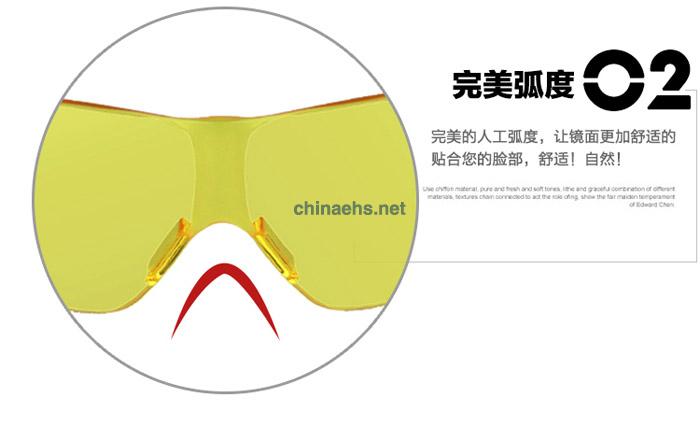 3M SF203AF防尘防冲击安全眼镜（黄色镜片）