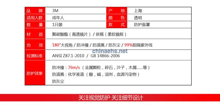 3M 1623AF 亚洲款舒适型防化学防雾护目镜（无色镜片，防雾）