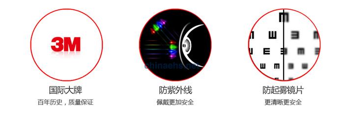 3M 11329无框型防雾轻便型防护眼镜