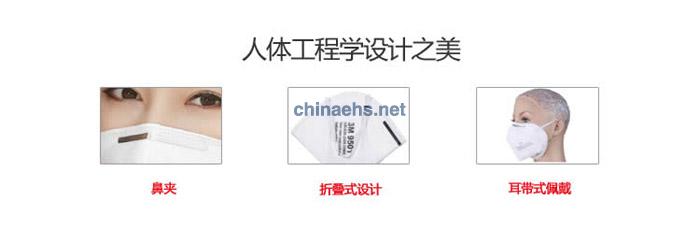 3M 9501V/9502V 带阀颗粒物防雾霾kn95口罩