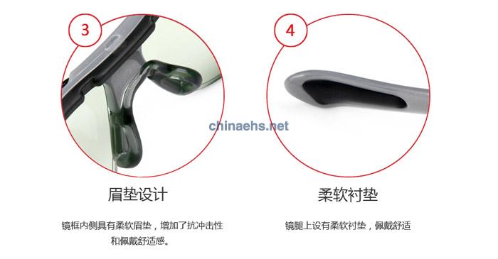 3M 1790G 防冲击浅绿色镜片防护眼镜
